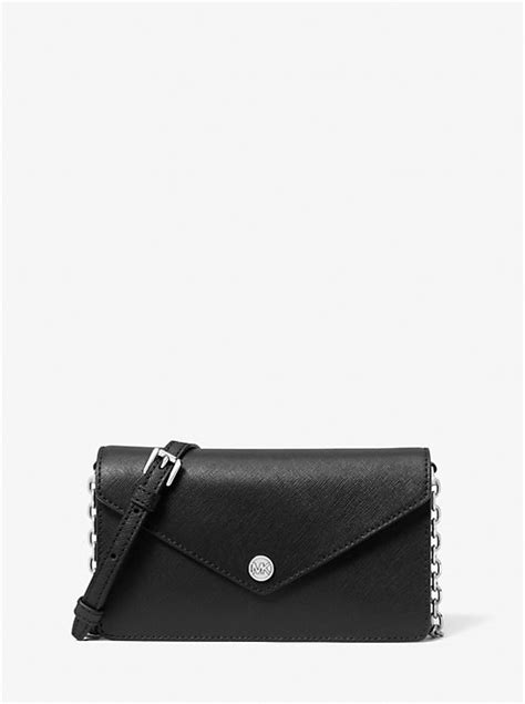 michael kors small saffiano leather envelope crossbody bag